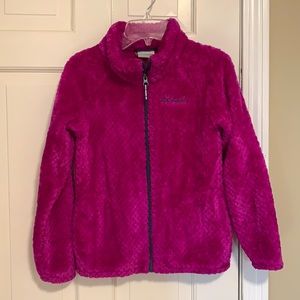 Girls Columbia fleece, magenta